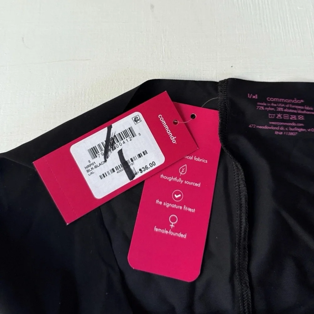 NWT Commando Classic High-Rise Bikini Brief Panties Black Sz L/ XL $36